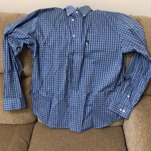 Men’s Lands End Button Down Dress Shirt XL